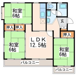 サンコートヨネカワの物件間取画像